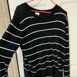 black and white striped sweater